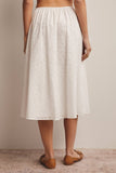 Forte Eyelet Drawstring Midi Skirt FSK0016