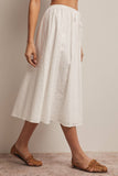Forte Eyelet Drawstring Midi Skirt FSK0016