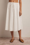 Forte Eyelet Drawstring Midi Skirt FSK0016