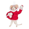 Mouse Snowballs Ornament-Red-5"H
