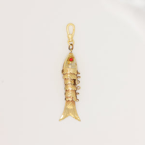 Vintage 1960 Gilt Fish Plentiful Charm