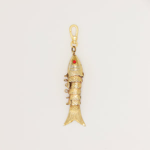 Vintage 1960 Gilt Fish Plentiful Charm