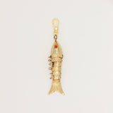 Vintage 1960 Gilt Fish Plentiful Charm