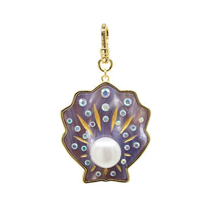 Freshwater Coin Pearl Lavender Resin Tessie Charm