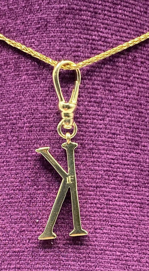 Frost Fine 10k & Diamond Pavé Initial K Charm