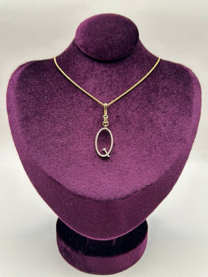 Frost Fine 10k & Diamond Pavé Initial Q Charm