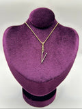 Frost Fine 10k & Diamond Pavé Initial V Charm
