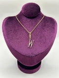 Frost Fine 10k & Diamond Pavé Initial W Charm
