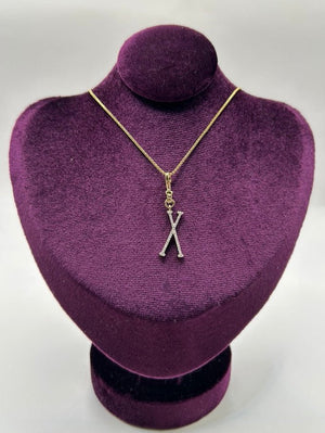 Frost Fine 10k & Diamond Pavé Initial X Charm