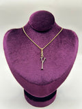 Frost Fine 10k & Diamond Pavé Initial Y Charm