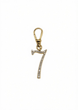 Frost Fine 10k & Diamond Pavé  Number 7 Charm