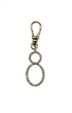 Frost Fine 10k & Diamond Pavé  Number 8 Charm