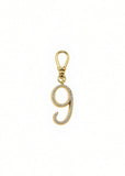 Frost Fine 10k & Diamond Pavé  Number 9 Charm