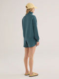 Varley Hawley Half Zip- Mallard Blue