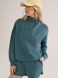 Varley Hawley Half Zip- Mallard Blue
