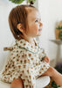 Ina Block Print Floral Baby Dress & Bloomer Set (Linen)
