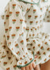 Ina Block Print Floral Baby Dress & Bloomer Set (Linen)