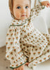 Ina Block Print Floral Baby Dress & Bloomer Set (Linen)