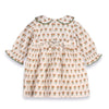 Ina Block Print Floral Baby Dress & Bloomer Set (Linen)