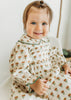 Ina Block Print Floral Baby Dress & Bloomer Set (Linen)