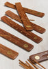 Incense Holder, Natural, Brass Motif