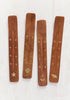 Incense Holder, Natural, Brass Motif