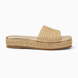 Jack Rogers Bay Flatform - Metallic Raffia