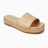 Jack Rogers Bay Flatform - Metallic Raffia