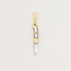 Vintage Abalone Shell Brass Steel Miniature Knife Charm