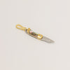 Vintage Abalone Shell Brass Steel Miniature Knife Charm