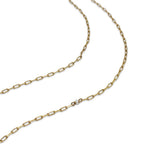 Long Single Teensy Baroque Pearl Mini Rectangle Chain