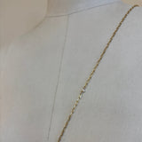 Long Single Teensy Baroque Pearl Mini Rectangle Chain