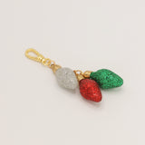 Vintage enamel Christmas light charm