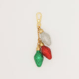 Vintage enamel Christmas light charm