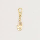 Lulu Frost Fine Hamsa with White Sapphire Marquise Eye Protect Charm