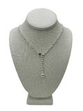 Plaza Mini Tuff Link Short Necklace - Silver Shine