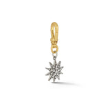 Mixed Metal Crystal Electra Star Charm - Silver/Gold/Crystal