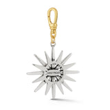 Mixed Metal Radiant Star Charm - Silver/Gold/Crystal