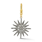 Mixed Metal Radiant Star Charm - Silver/Gold/Crystal