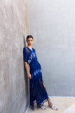 Monstera Holbox Blue Maxi dress