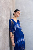 Monstera Holbox Blue Maxi dress