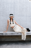 Montsera Tequila Ivory Crochet Midi Skirt