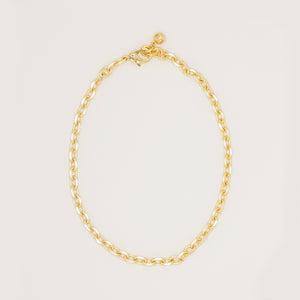 Tuff Link Short Necklace - Gold Plated over Brass