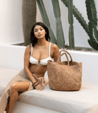 Nico Raffia Tote Bag