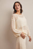 Open-Knit Stripe Sweater Top FSW0056