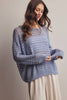 Open-Knit Stripe Sweater Top FSW0056