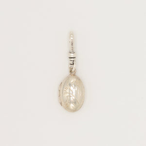 Vintage Sterling Silver Oval Locket Charm