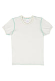 Organic Cotton Thermal Surplus Tee - Natural/Marine Green
