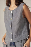 Plaid button down top