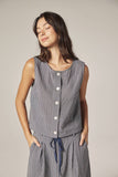 Plaid button down top